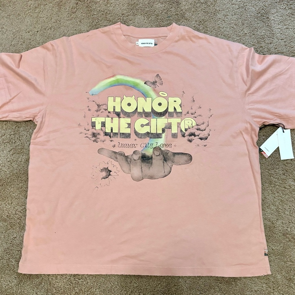 Honor the gift T-shirt - Peach (Size- XL)
